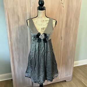BCBG Max Azria gray silk bubble mini cocktail party Y2K dress 2 Gilmore Gossip 2